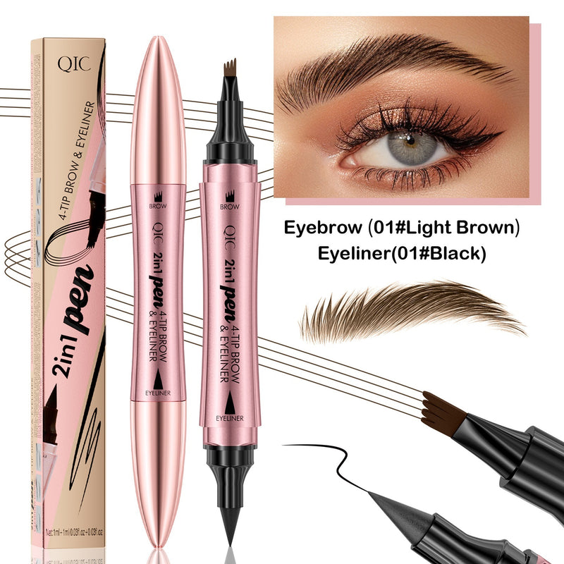 double-headed 3D micro-carved liquid eyebrow