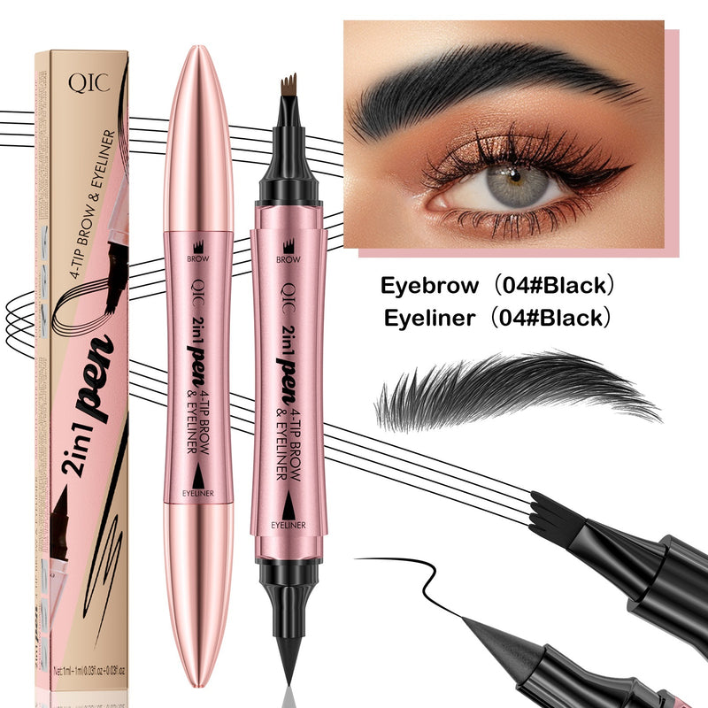double-headed 3D micro-carved liquid eyebrow